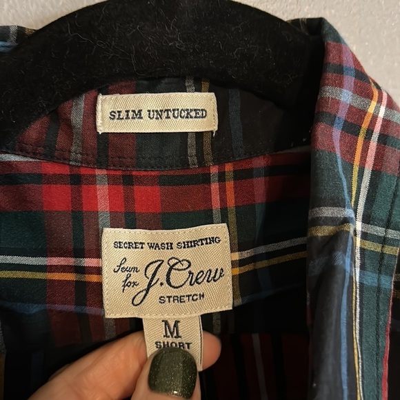 J. Crew Secret Wash organic cotton poplin shirt size medium - Picture 4 of 6